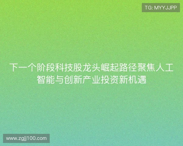 下一个阶段科技股龙头崛起路径聚焦人工智能与创新产业投资新机遇